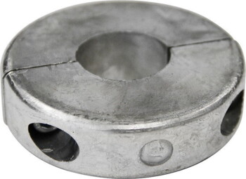 SAR25Z Aksel anode zink model "Ring" Zink: Zinkanoser anbefales til sejlads på saltvand eller brakvand / alun: Aluminium anoder anbefales til fartøjer, der for det meste krydser på indre (friske) farvande
