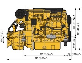 Vetus M 4,56 / 52 hk m gear TMC60E 2/2,5:1