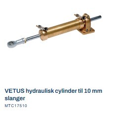 MTC17510	Hydr. cylinder 10 mm rør komb. m/MTP4210/5310
