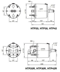 :HTP4210RB	Pumpe type HTP42, Ø 10 mm med ventil sort