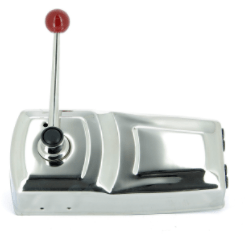 RCEX Side mount control Single lever engine control. High-gloss polished stainless steel (AISI 316) surface mount box and lever. The box can be mounted horizontally or vertically.