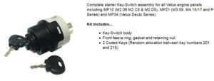 Starter-Preheat key Switch 2 keys
