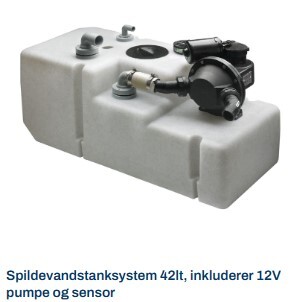 WWS4212B	Spildevandstank system 42 L., 12 Volt pumpe