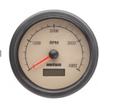TACHW ‎Speedometer/timetæller‎ ‎Kalibrering af skala 0 - 4000 r.p.m. Høj grad af nøjagtighed, pålidelig, smart belysning, termoruder. Leveres med sorte og krom finish kanter.‎