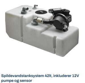 WWS6124B	Spildevandstank system 61 L., 24 Volt pumpe