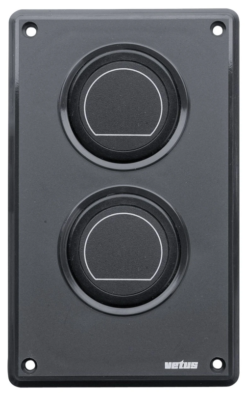 VETUS extension panel for 2 instruments with cut-out diameter of 52mm SKU: XTPAN252A