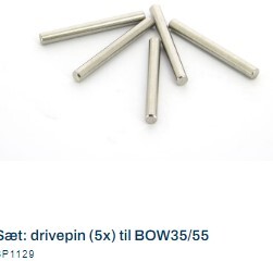 BP1129  Sæt: drivepin (5x) til BOW35/55