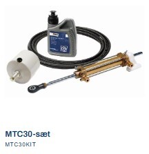 MTC30kit 	Hydraulisk styring kit inklusive cylinder (MTC30), pumpe (HTP2008), nylon slange (15 meter), fittings og olie